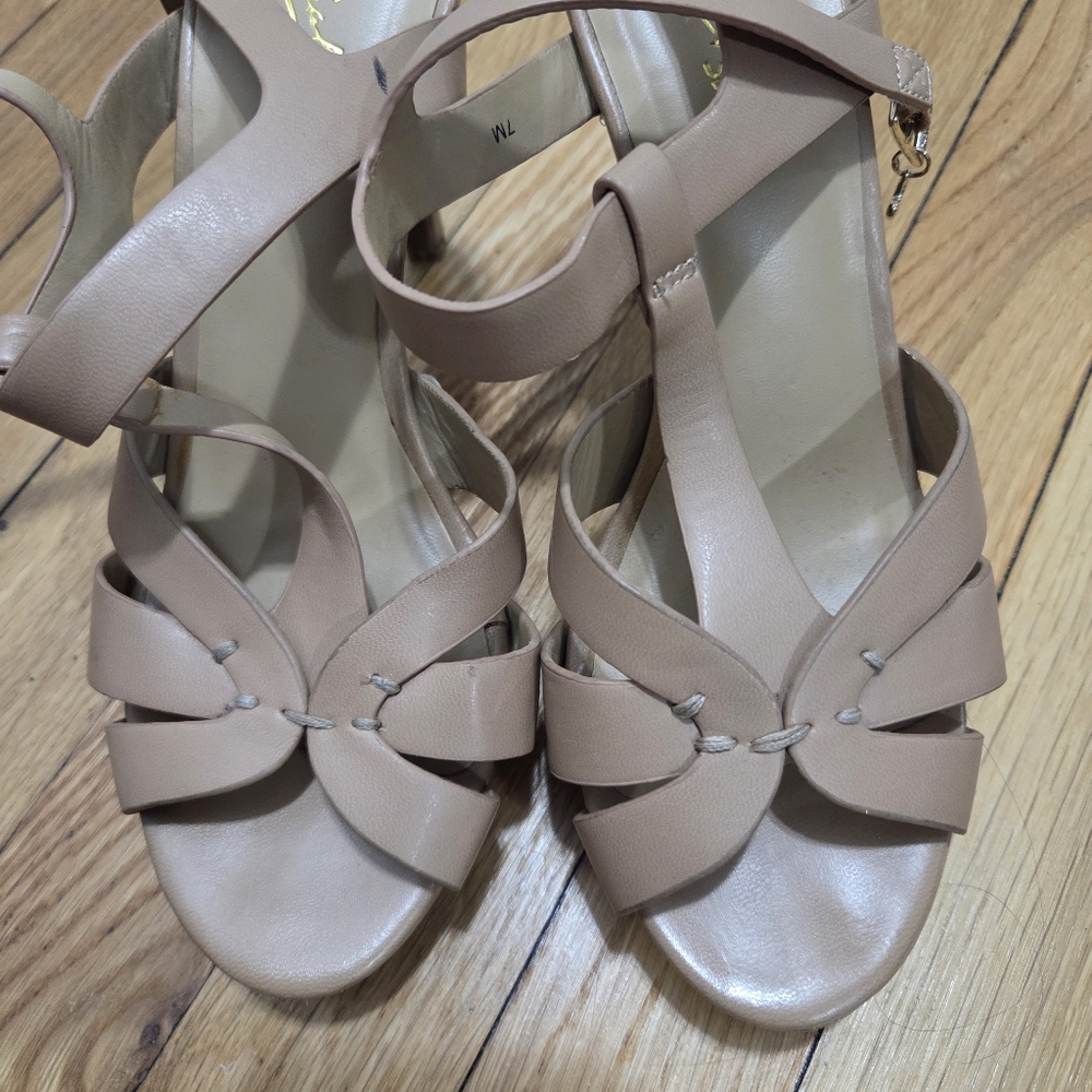 Thalia Sodi Beige Strappy Heels - Picture 4 of 10